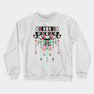 Modern Deco in Pink and Turquoise Crewneck Sweatshirt